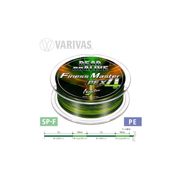 Fir textil Varivas Dead or Alive Finesse Master PE X4 Marking Green 9.5lb/150m