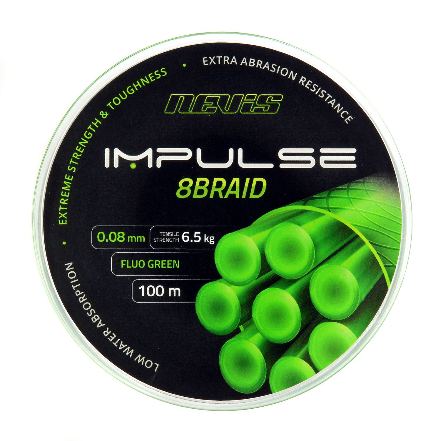 Fir textil impletit Nevis Impulse 8Braid Fluo Green 100m