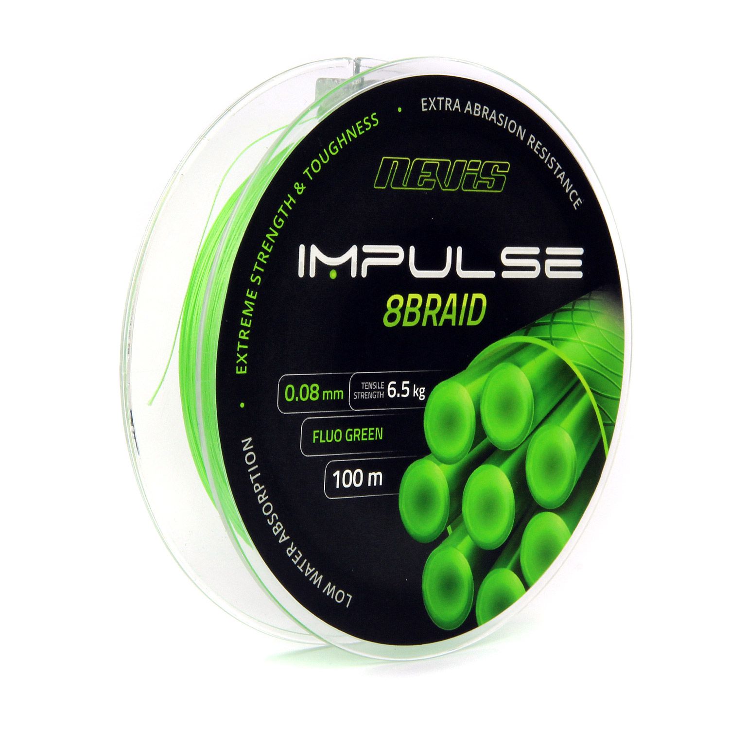 Fir textil impletit Nevis Impulse 8Braid Fluo Green 100m