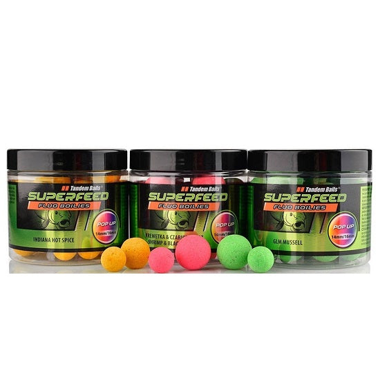 Fluo Pop-Up Tandem Baits SuperFeed 14mm and 16mm 90g Shrimp And Black Pepper