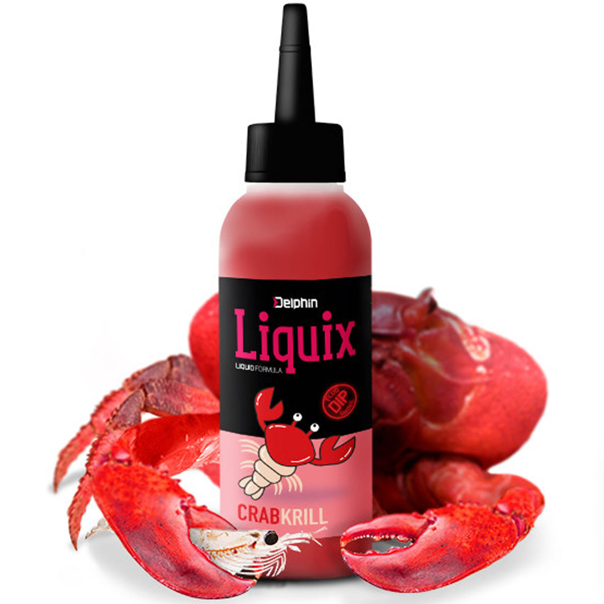 Fluo Smoke Dip Delphin D Snax Liquix, Crab &amp; Krill, 100ml