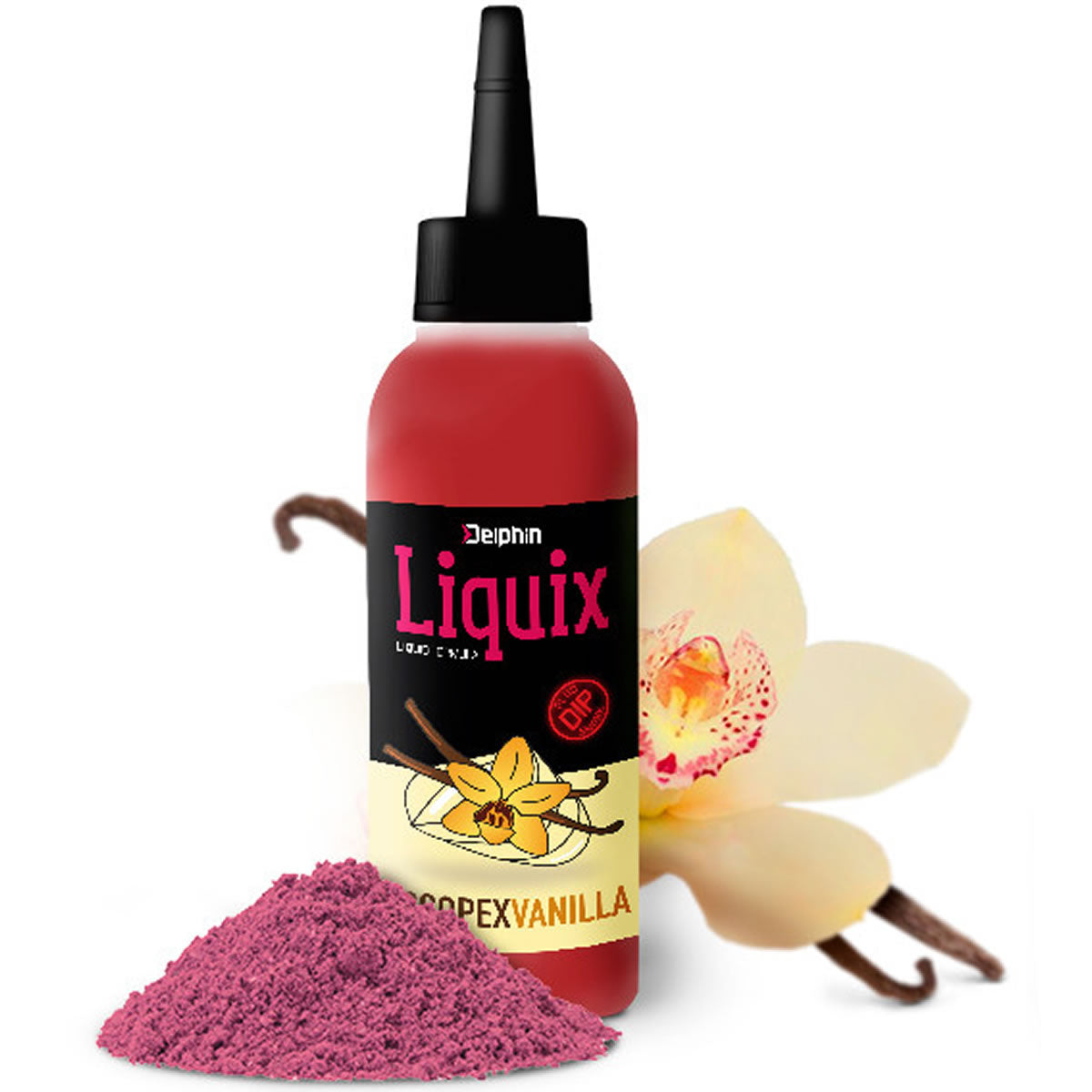 Fluo Smoke Dip Delphin D Snax Liquix, Scopex &amp; Vanilie, 100ml