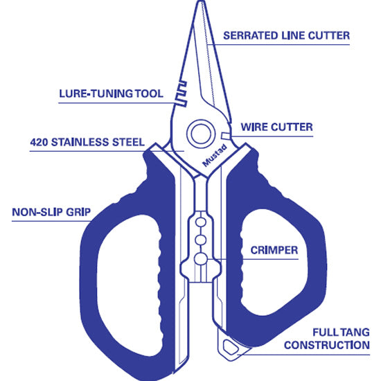 Foarfeca MUSTAD Stainless STeel Multi Function, 12.7cm