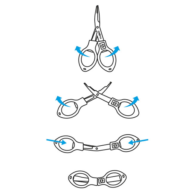 Foarfeca Pliabila pentru Fir Textil si Inele Despicate Spro Freestyle Folding Action Pliers