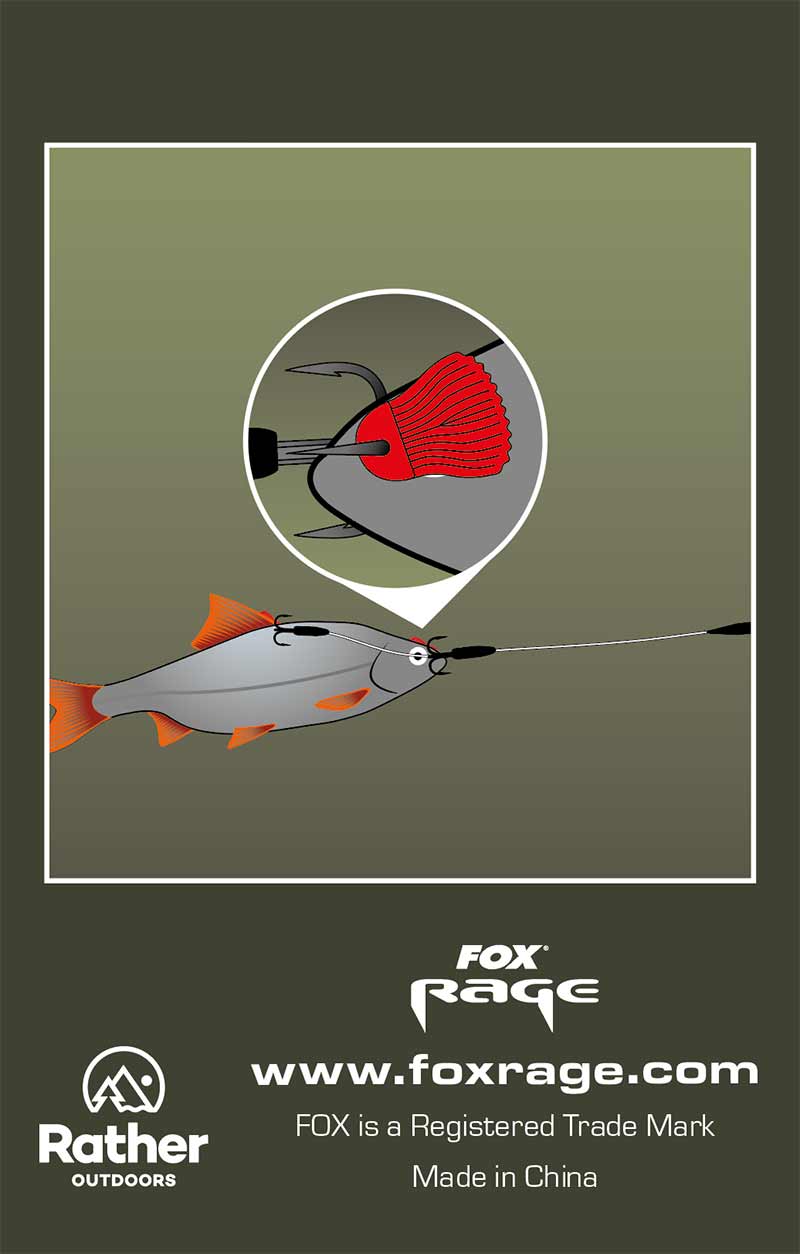 Fox Rage Predator Bait Fins Red, 25buc/pac