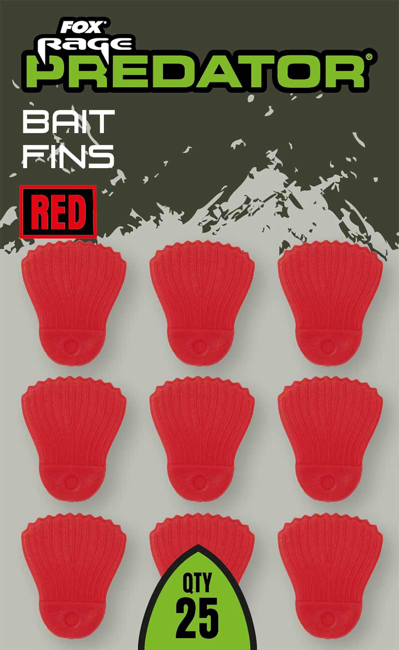 Fox Rage Predator Bait Fins Red, 25buc/pac