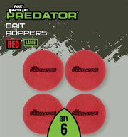 Fox Rage Predator Bait Poppers, Large, Red, 6buc/pac