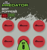 Fox Rage Predator Bait Poppers, Medium, Red, 8buc/pac