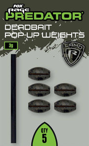 Fox Rage Predator Camo Deadbait Pop-Up Weights 5buc/pac