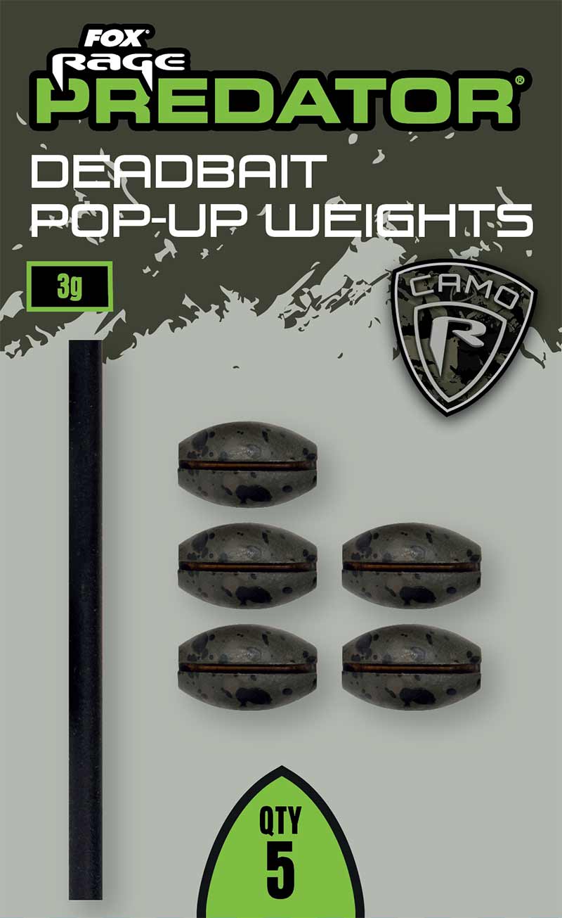 Fox Rage Predator Camo Deadbait Pop-Up Weights 5buc/pac