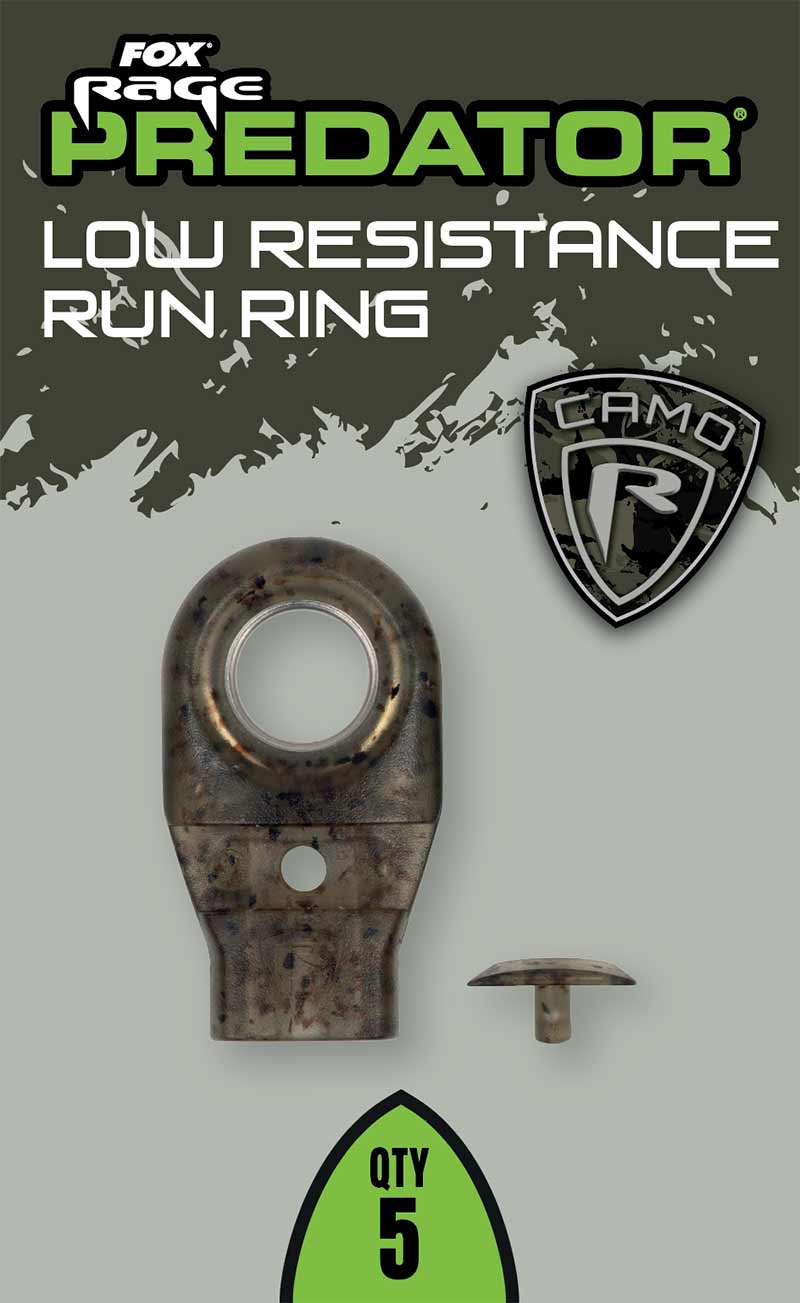 Fox Rage Predator Camo Low Resistance Run Ring, 5buc/pac