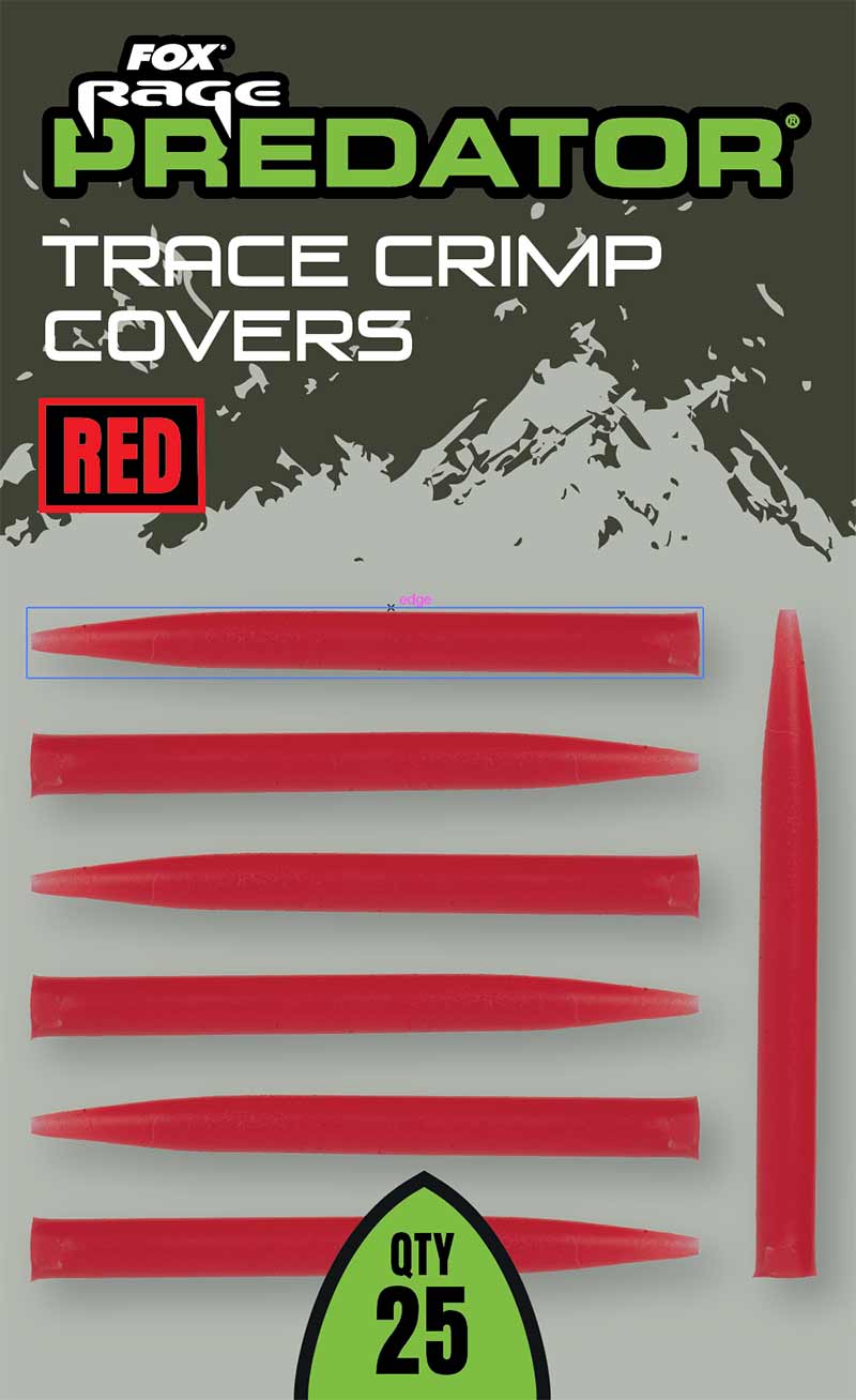 Fox Rage Predator Red Trace Crimp Covers, 25buc/pac	