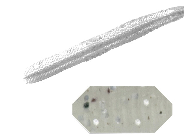 GRUB COLMIC X50 TAIL  5" 12.7cm CLEAR WHITE SILVER FLK