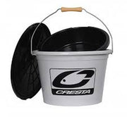 Galeata CRESTA Cu Bac Si Capac Light Grey, 13L