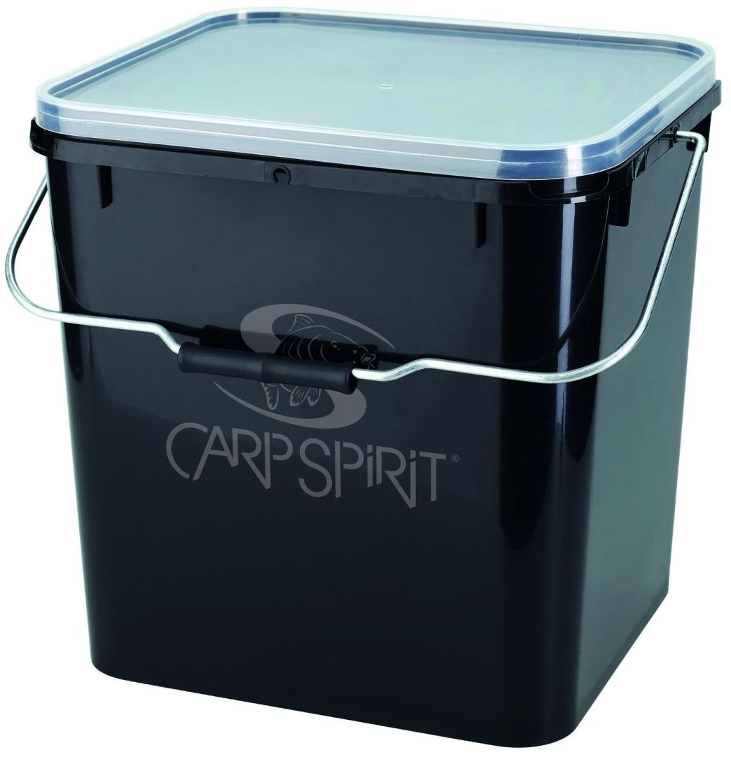 Galeata Carpspirit Patrata Cu Capac, 17L, Black