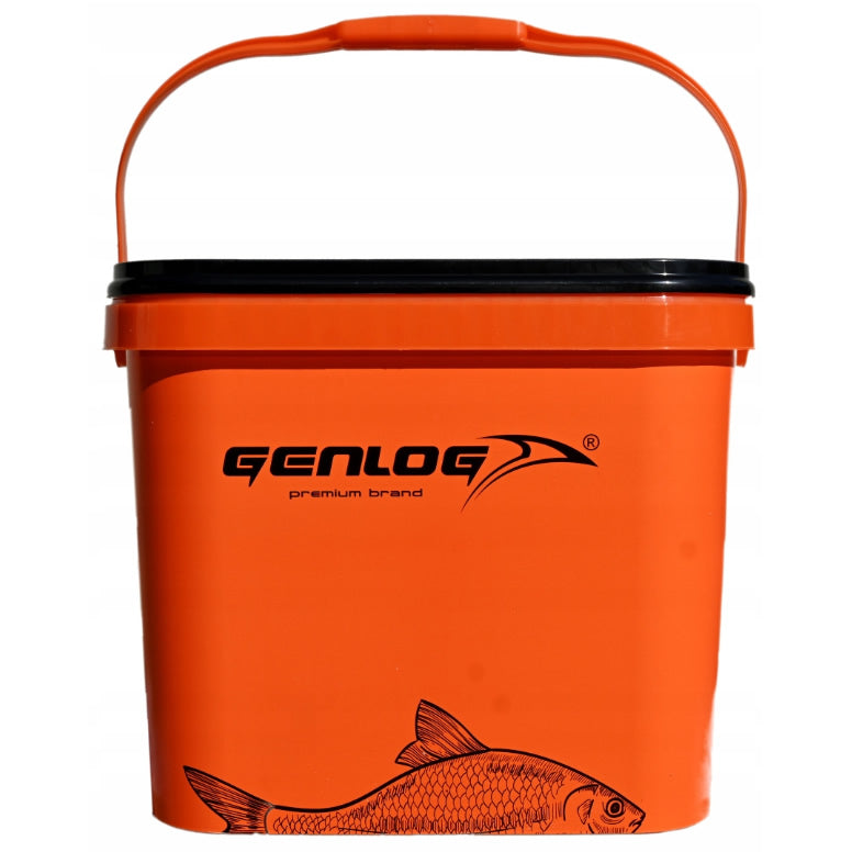 Galeata Genlog cu Capac, Portocaliu, 11.50L