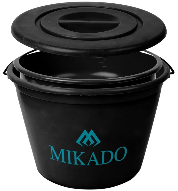 Galeata MIKADO Cu Bac Si Capac, 25L, Black