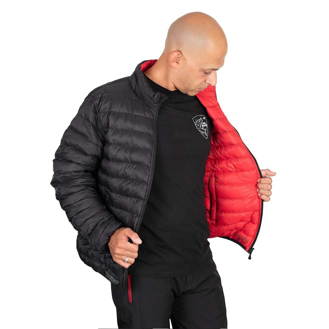 Geaca FOX RAGE Pro Series Reversible Lightweight Quilted Jacket, Black / Rage Red