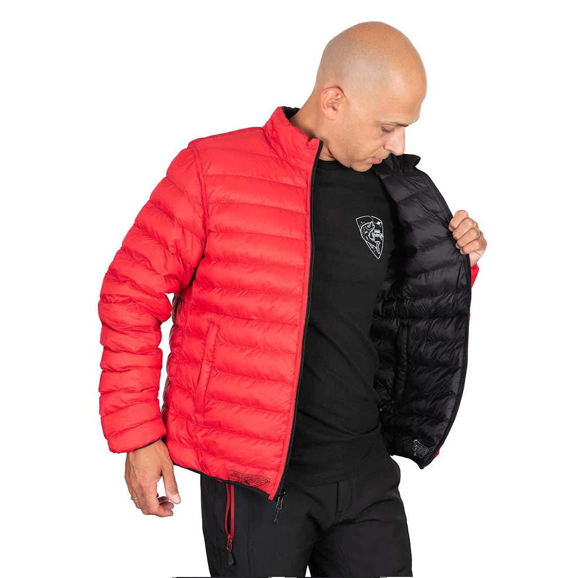 Geaca FOX RAGE Pro Series Reversible Lightweight Quilted Jacket, Black / Rage Red