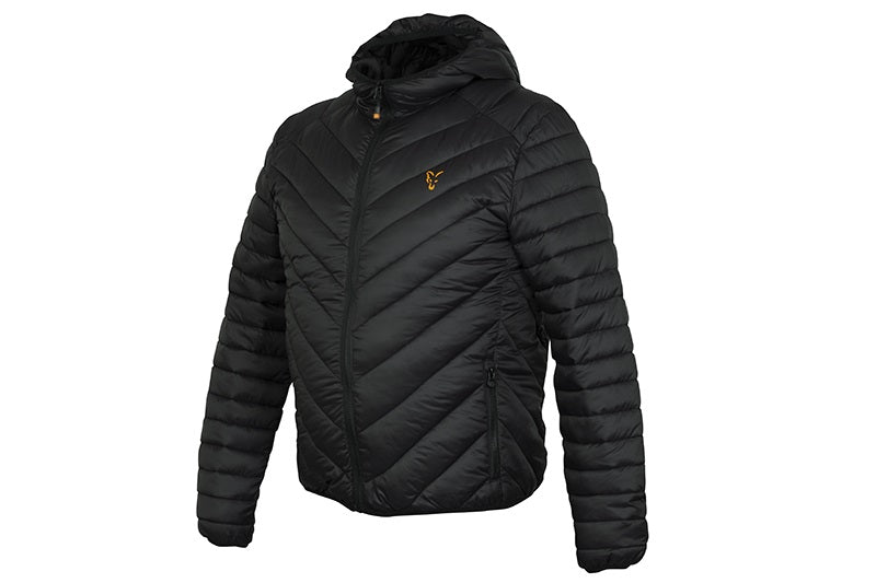 Geaca cu Gluga Fox Quilted Jacket Black Orange