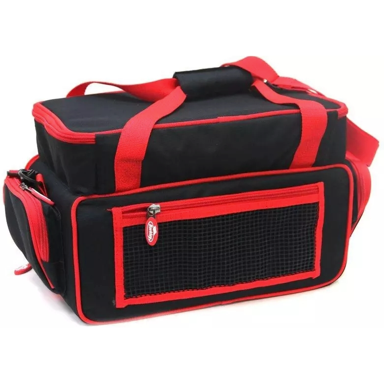 Geanta BERKLEY Powerbait Dough Bag Large Rosu/Negru + 3 Cutii Naluci, 46.5x24x24.5cm