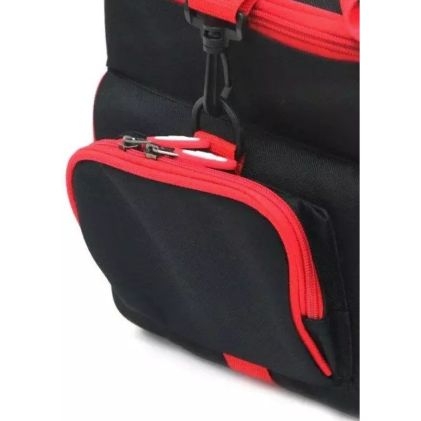 Geanta BERKLEY Powerbait Dough Bag Large Rosu/Negru + 3 Cutii Naluci, 46.5x24x24.5cm