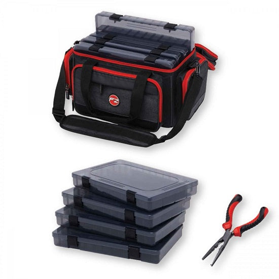Geanta DAM Effzett Pro-Tact Lure Carryall cu 4 Cutii