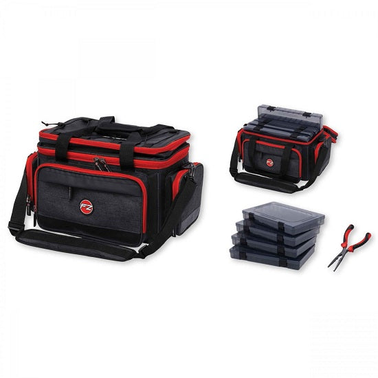 Geanta DAM Effzett Pro-Tact Lure Carryall cu 4 Cutii