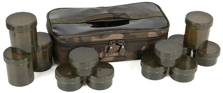 Geanta Fox Camolite 12 Pot Hookbait Case, 32.5x16.5x9.5cm