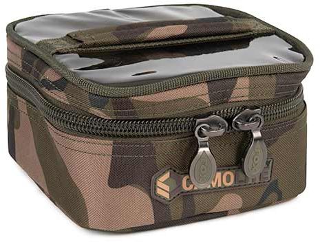 Geanta Fox Camolite 6 Pot Hookbait Case, Camo, 17x16.5x9.5cm