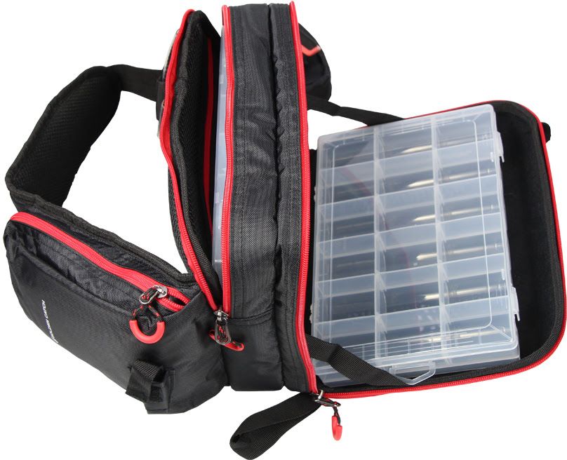 Geanta Golden Catch Sling Spinning Bag 2 Box, 27.5x18x4cm