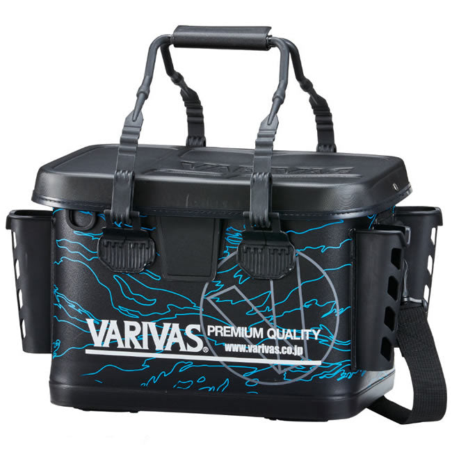 Geanta Varivas Tackle Bag cu Suport Lansete, 33cm, Blue