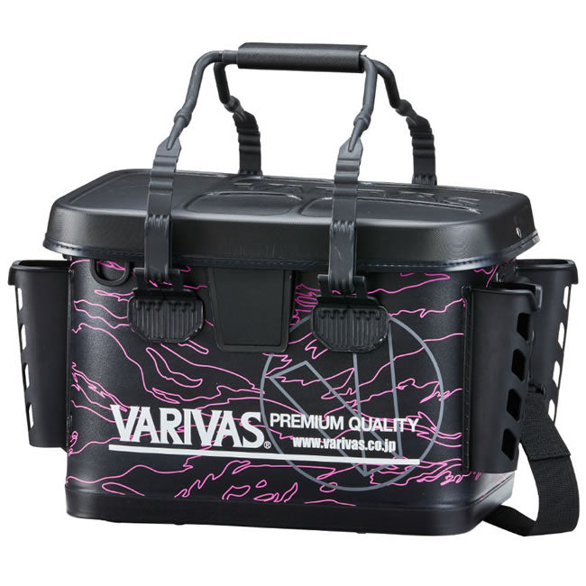 Geanta Varivas Tackle Bag cu Suport Lansete, 33cm, Pink