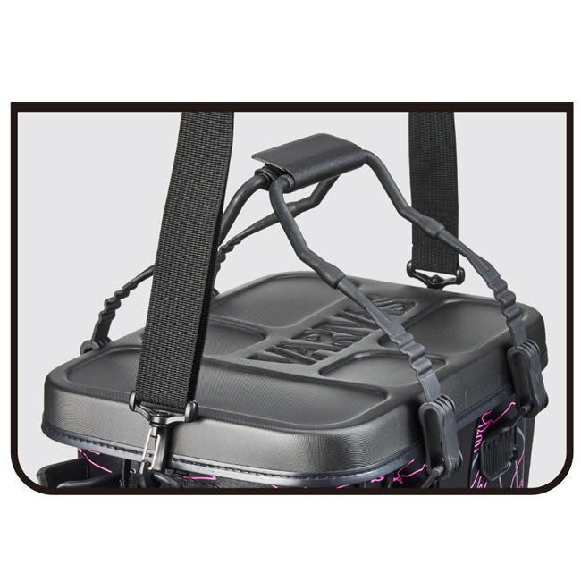 Geanta Varivas Tackle Bag cu Suport Lansete, 33cm, Pink