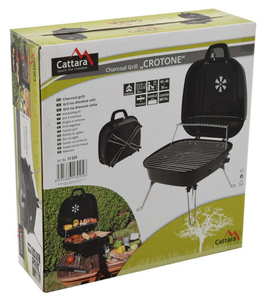 Gratar Cattara Crotone Din Otel Emailat Pliabil, TT13025, 45x30x40cm
