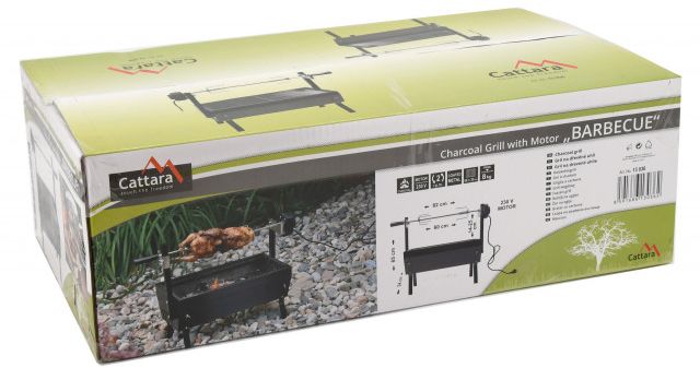 Gratar Cattara Pe Carbuni Grar Cu Rotisor Electric 230V TT13036