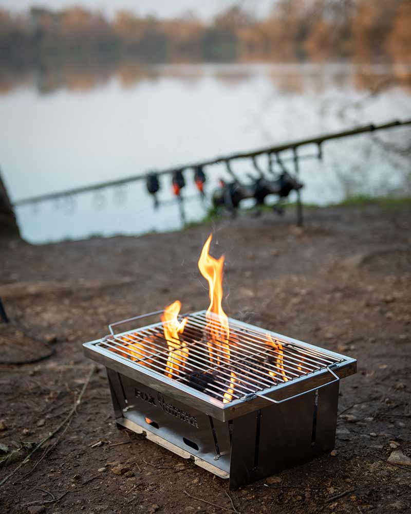 Gratar FOX Cookware Foldable BBQ Inox, 38x26x3cm