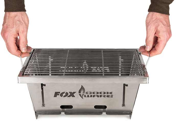 Gratar FOX Cookware Foldable BBQ Inox, 38x26x3cm