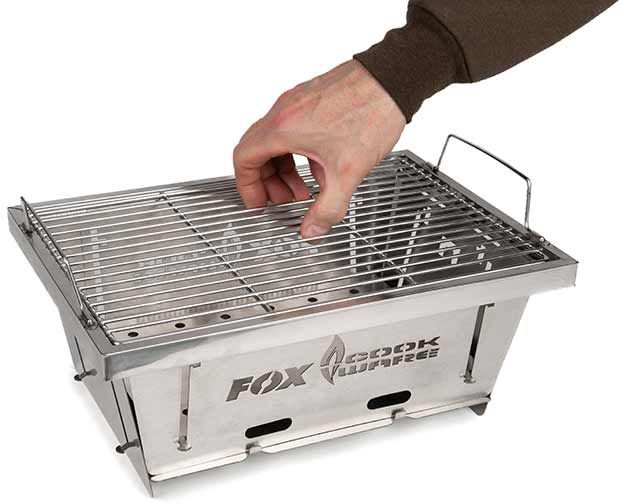 Gratar FOX Cookware Foldable BBQ Inox, 38x26x3cm