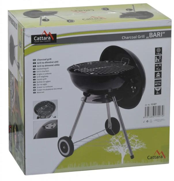 Gratar Pe Carbuni CATTARA Bari Mobil, 46cm, Capac - TT13027