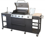 Gratar Pe Gaz Vicenza, 4 Arzatoare Si Arzator Lateral TT13060, 200x60cm