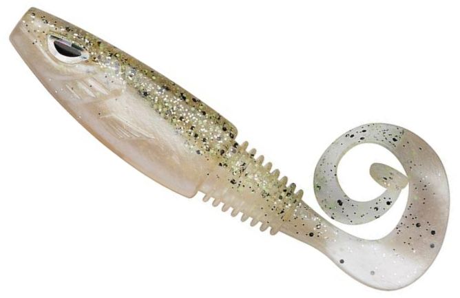 Grub Berkley Soft Bait Sick Curl Shad Salt &amp; Pepper
