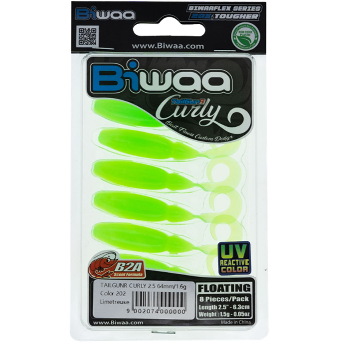 Grub Biwaa TailGunR 6.3cm, 202 Limetreuse, 8buc/pac