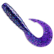 Grub FISHUP Mighty Grub 10cm, Dark Violet Peacock &amp; Silver, 7buc/pac
