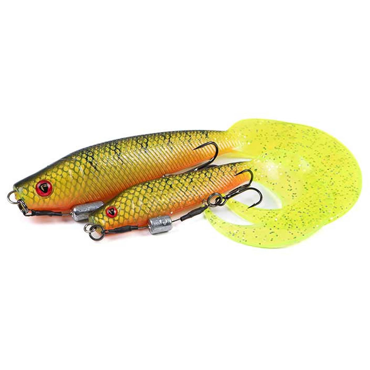 Grub FOX RAGE Pro Grub Loaded, 12cm, 17g, Natural Perch, 1buc/pac