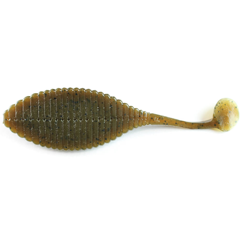 Grub Hide Up Stagger Wide 3.3", 103 Green Pumpkin, 8.4cm, 5buc/pac