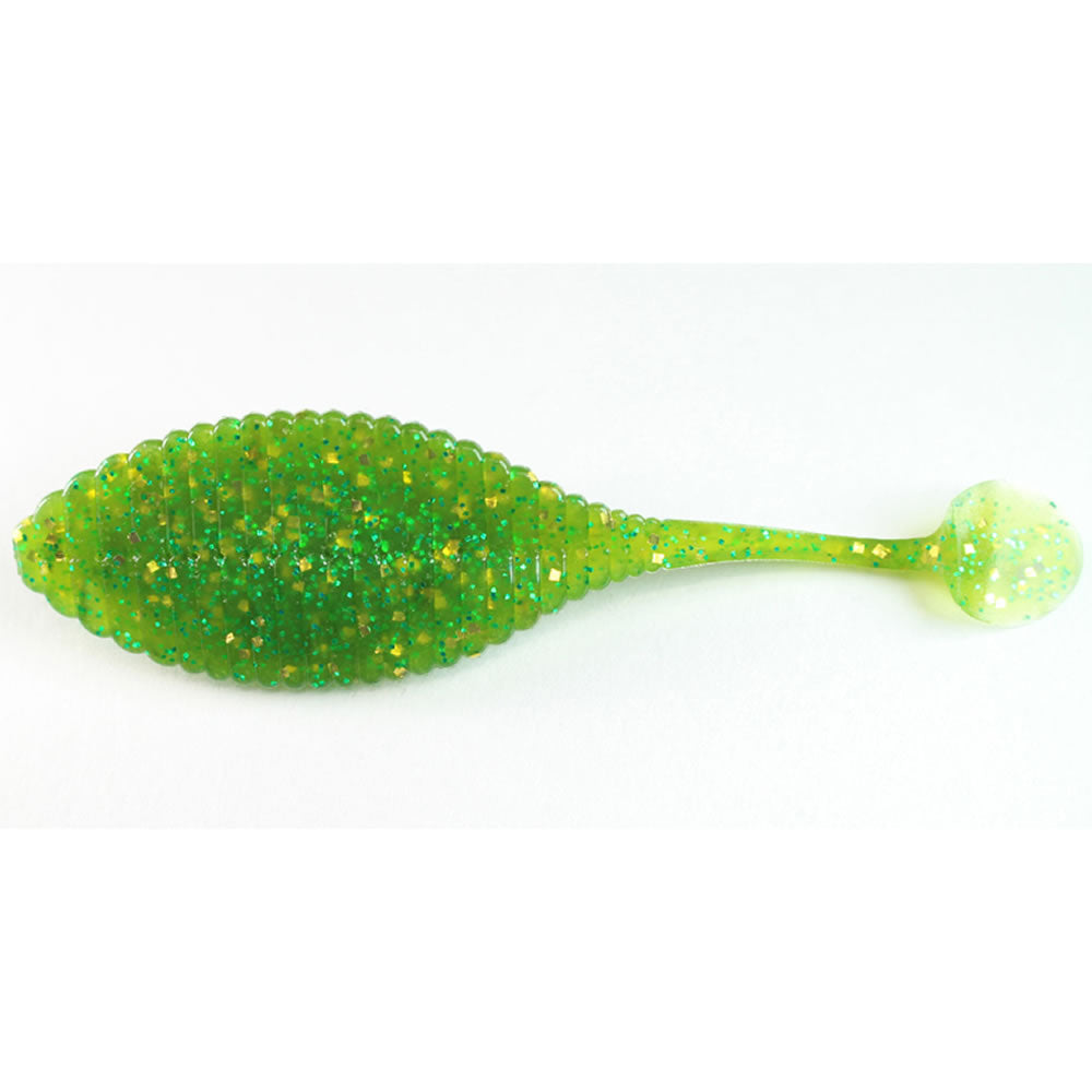 Grub Hide Up Stagger Wide 3.3", 111 Chart Green Gold Flake, 8.4cm, 5buc/pac