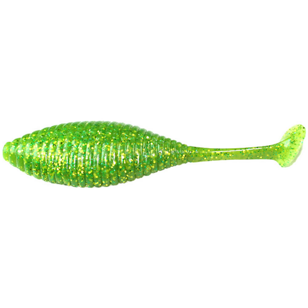 Grub Hide Up Stagger Wide 4", 111 Chart Green Gold Flake, 10.2cm, 4buc/pac