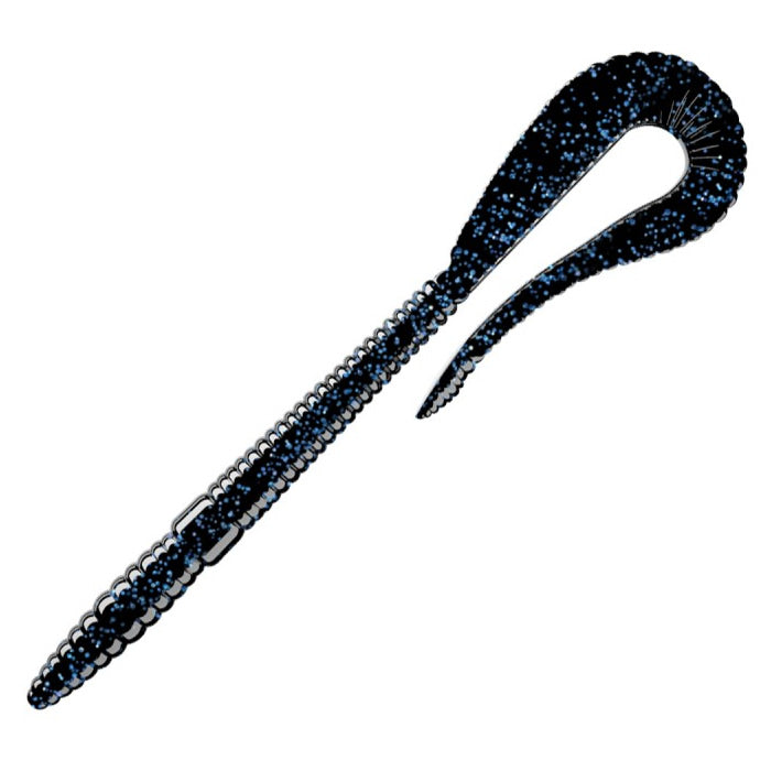 Grub Libra Bass Crazy Tail Worm, 040 Black Blue, 14cm, 8buc/pac