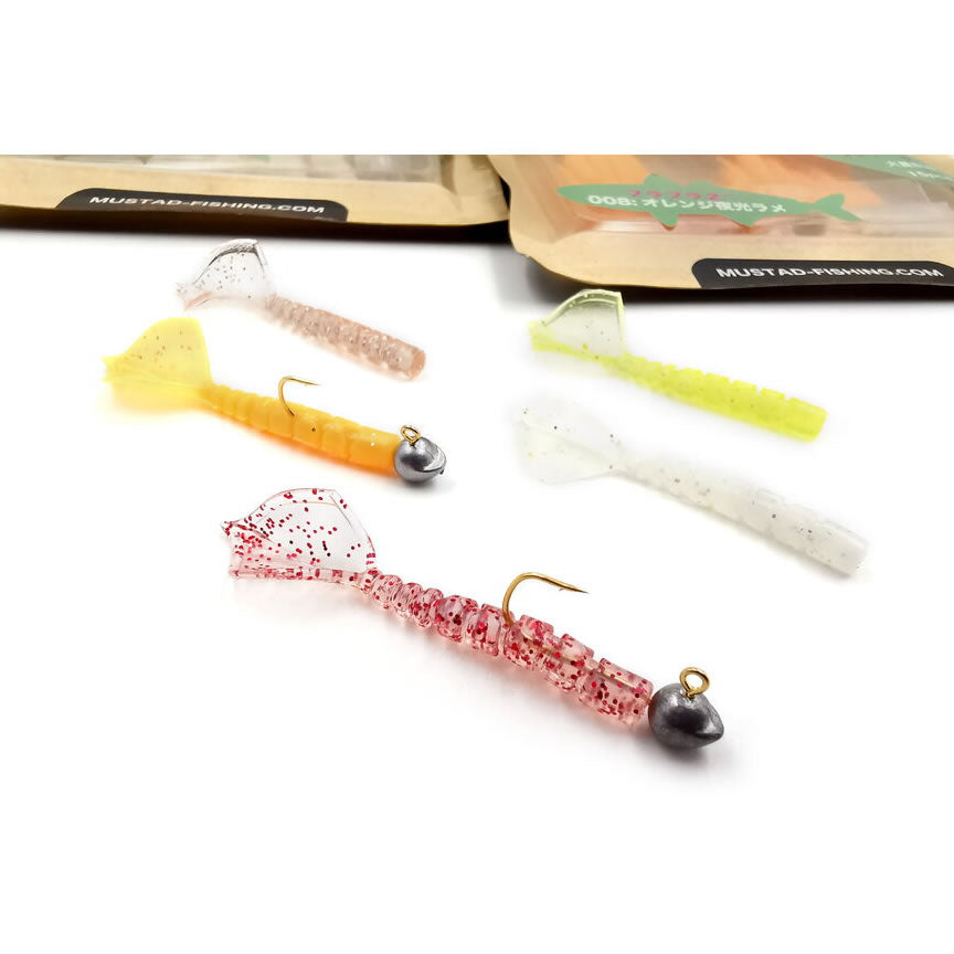 Grub Mustad Aji Finesse Hila Clear Chartreuse, 4.3cm, 12buc/pac